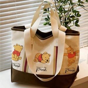 Winnie the Pooh Cream and Brown Tote Bag